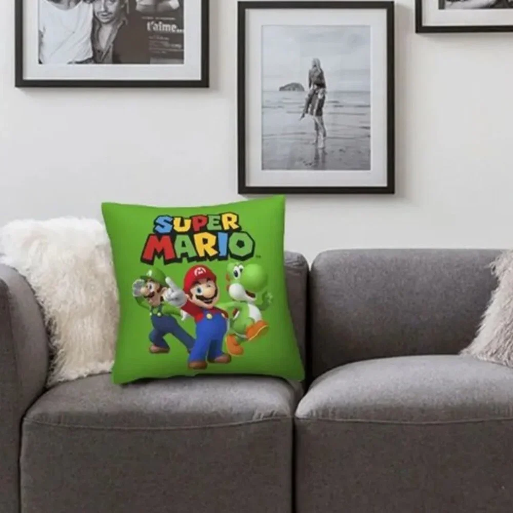 Mario Kart Racing Decorative Throw Pillow 18x18 Removable Cover